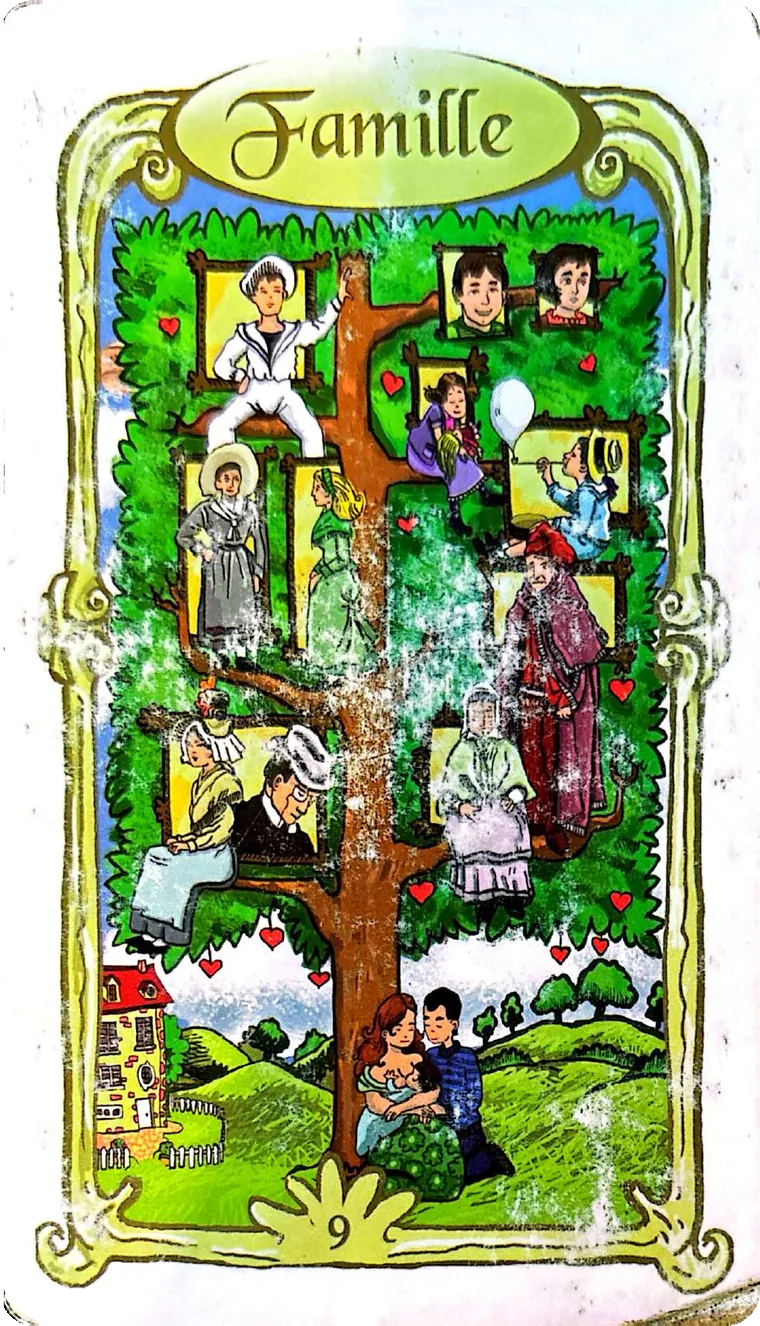 Carte 9 — Famille, Oracle des Miroirs