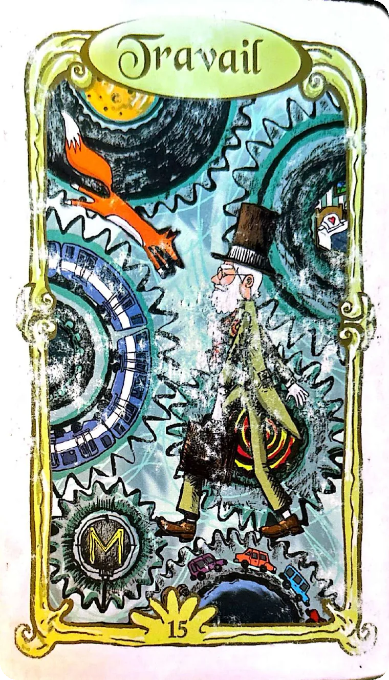 Carte 15 — Travail, Oracle des Miroirs