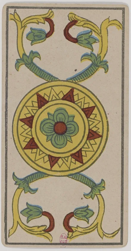 As de Deniers — Tarot de Marseille