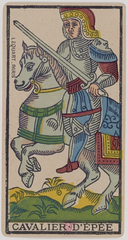 Cavalier d'Épées — Tarot de Marseille