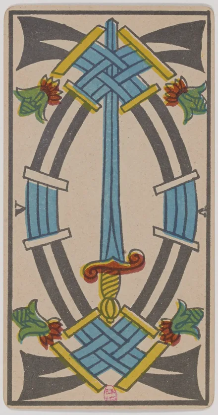 Cinq d'Épées — Tarot de Marseille