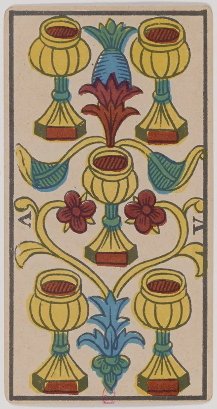 Cinq de Coupes — Tarot de Marseille