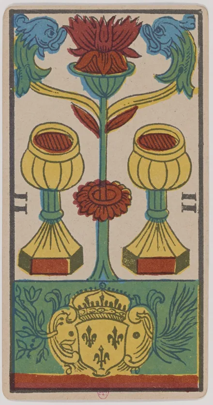 Deux de Coupes — Tarot de Marseille
