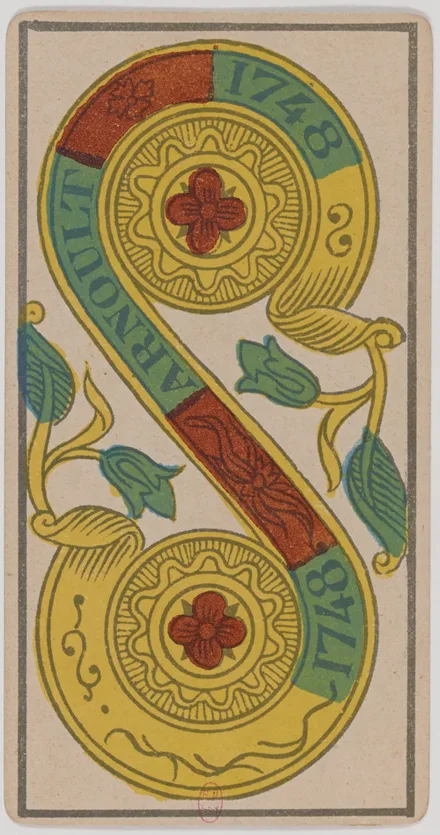 Deux de Deniers — Tarot de Marseille