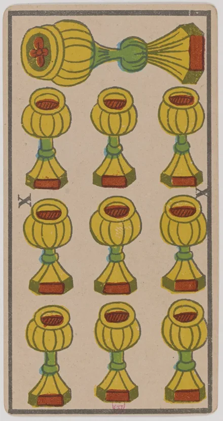 Dix de Coupes — Tarot de Marseille