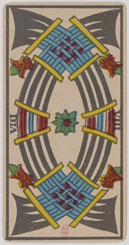 Huit d'Épées — Tarot de Marseille