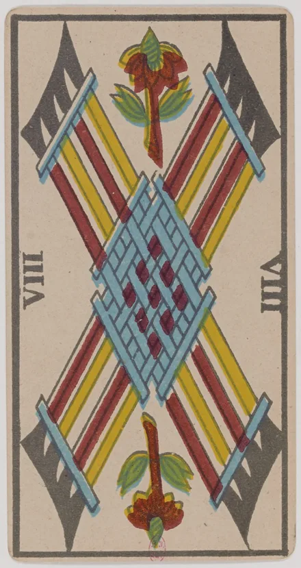 Huit de Bâtons — Tarot de Marseille