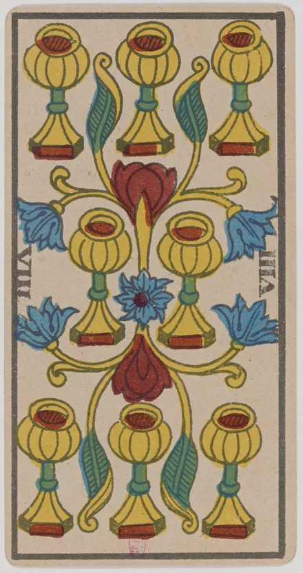 Huit de Coupes — Tarot de Marseille