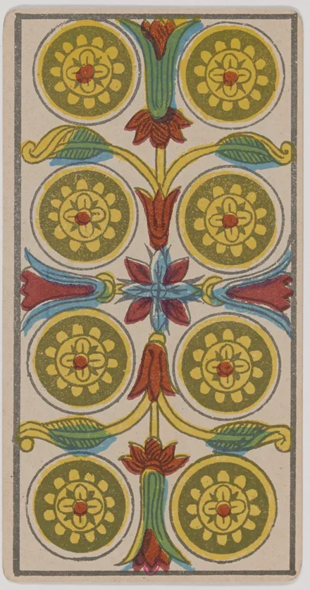 Huit de Deniers — Tarot de Marseille