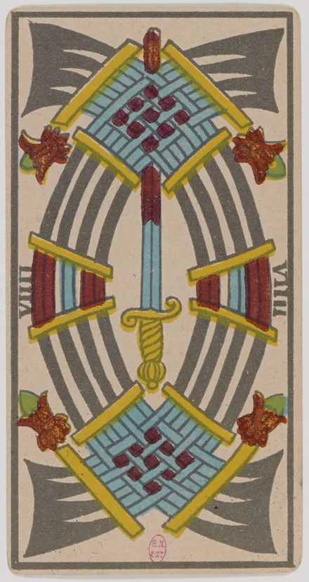 Neuf d'Épées — Tarot de Marseille