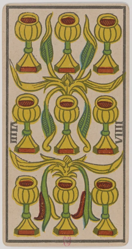 Neuf de Coupes — Tarot de Marseille