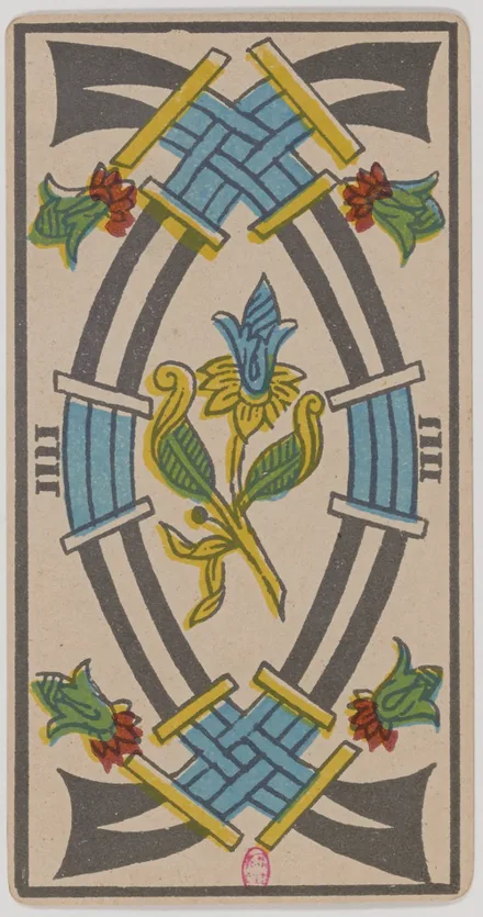 Quatre d'Épées — Tarot de Marseille