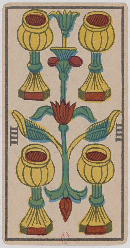 Quatre de Coupes — Tarot de Marseille