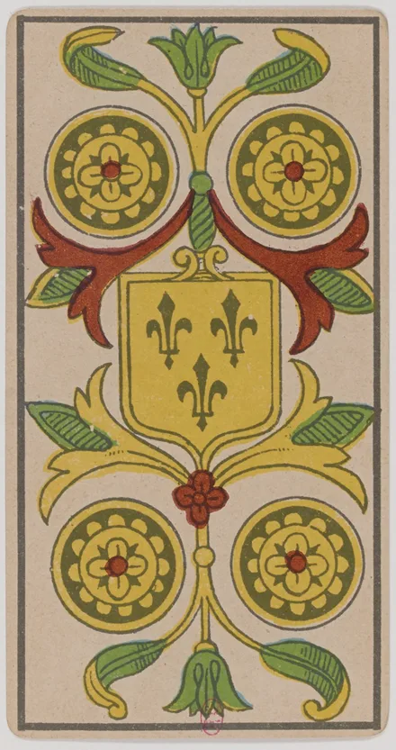 Quatre de Deniers — Tarot de Marseille
