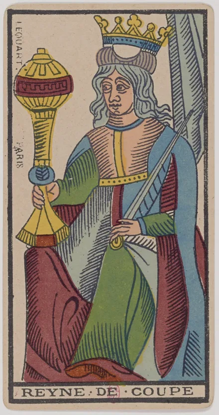 Reine de Coupes — Tarot de Marseille