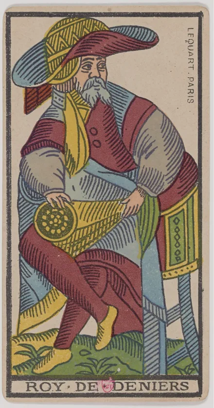 Roi de Deniers — Tarot de Marseille