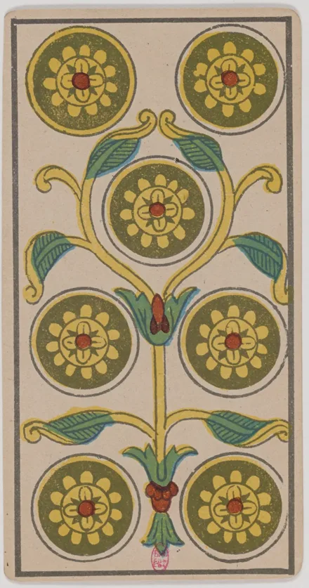 Sept de Deniers — Tarot de Marseille