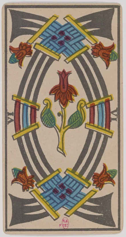 Six d'Épées — Tarot de Marseille