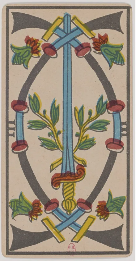 Trois d'Épées — Tarot de Marseille